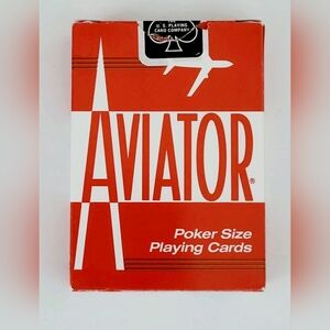 2017 AVIATOR Poker Size Playing Cards Aviator Poker 914 Red Deck Open Box. Aviat